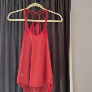 Lululemon tank red size 4 barely worn